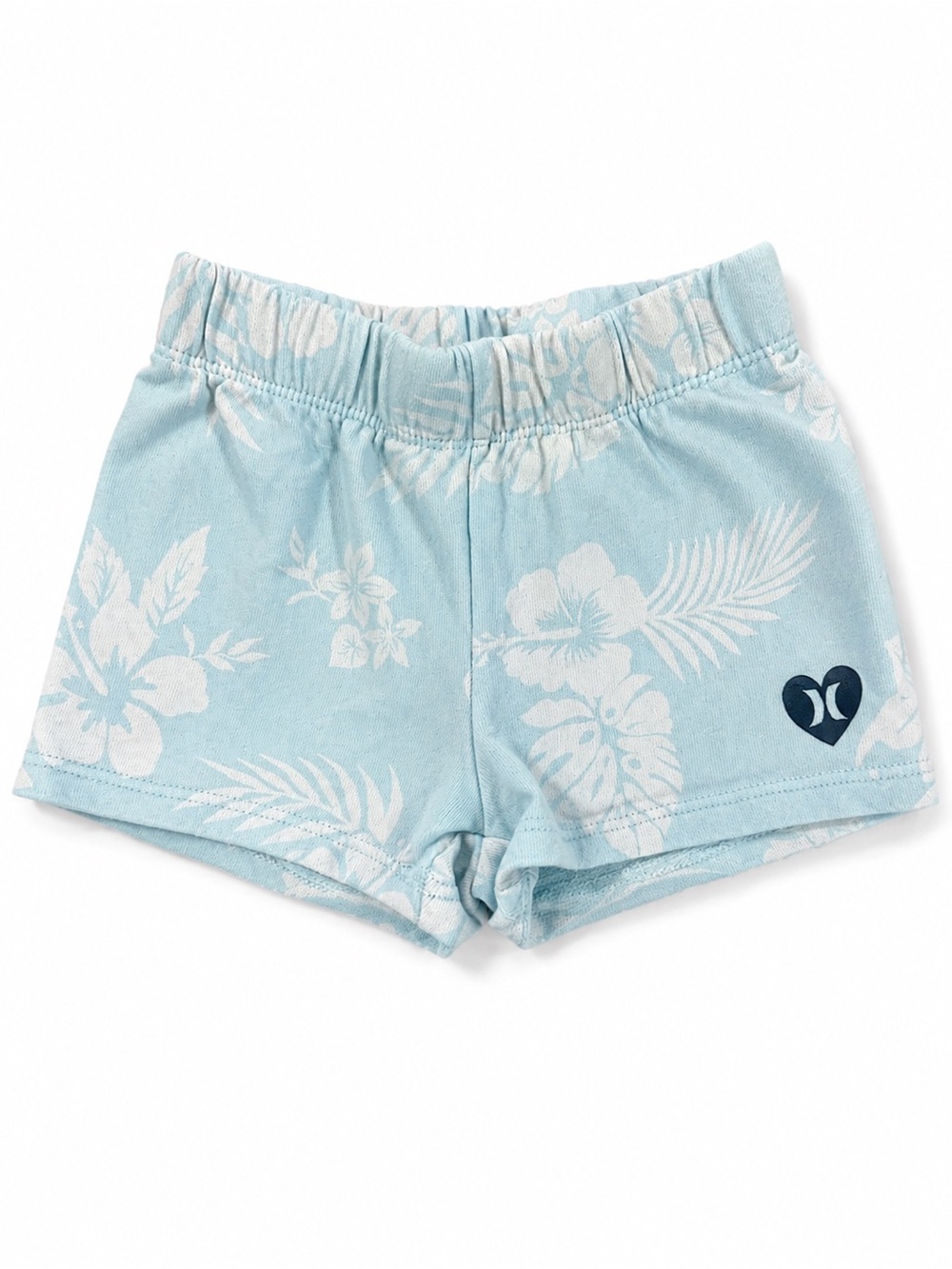 Hurley Light Blue Floral Girls' Stretch Shorts